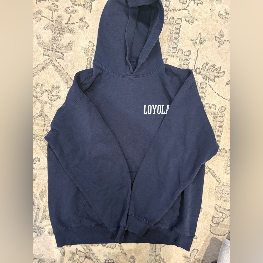 Navy Blue Hoodie with Loyola Print